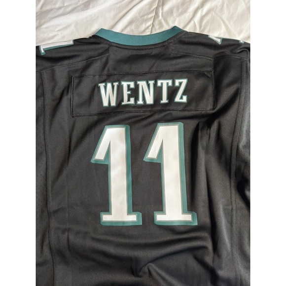 NWT Nike Carson Wentz #11 Philadelphia Eagles Youth Game Jersey - Black | XL - Picture 7 of 9